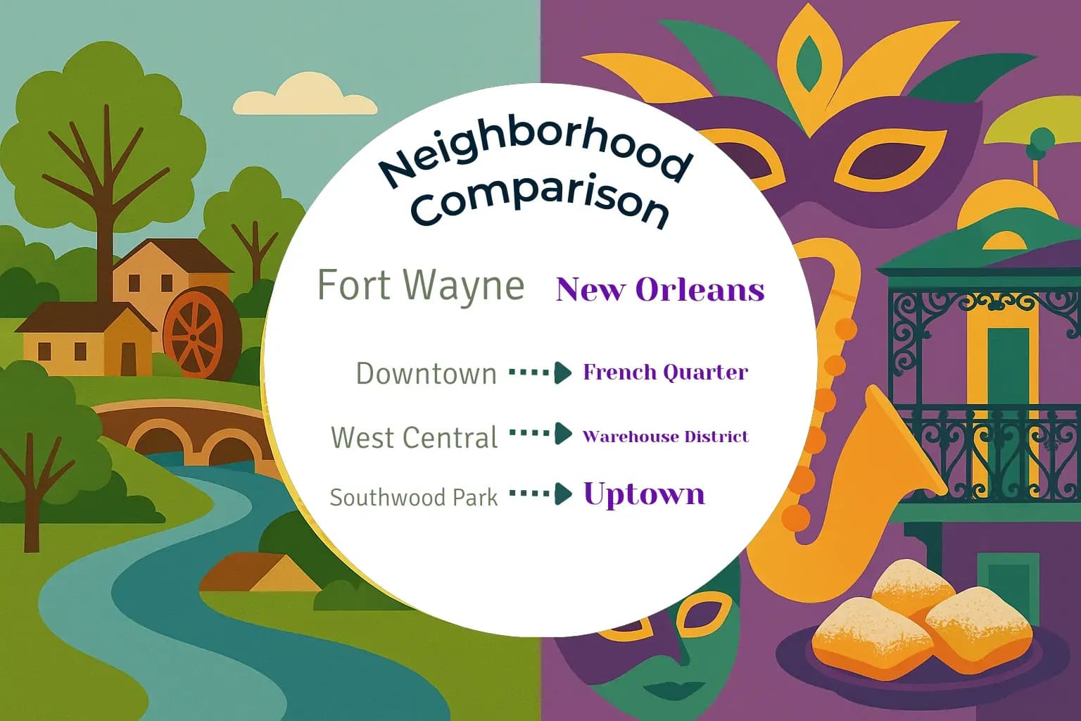 Fort Wayne vs New Orleans Neighborhood Comparison