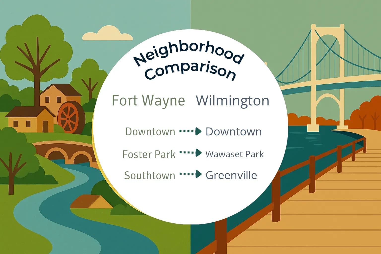 Fort Wayne vs Wilmington Neighborhood Comparison