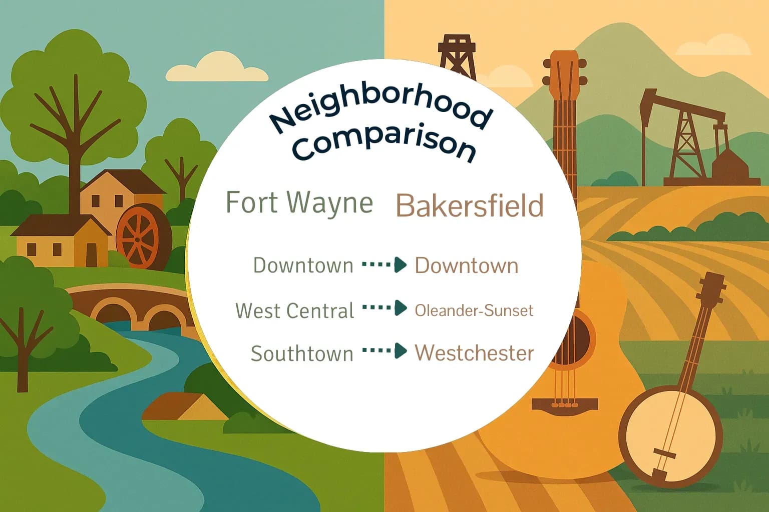 Fort Wayne vs Bakersfield Neighborhood Comparison