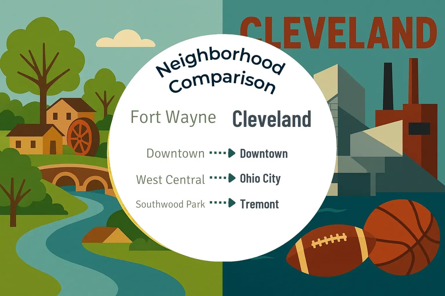 Fort Wayne vs Cleveland Neighborhood Comparison