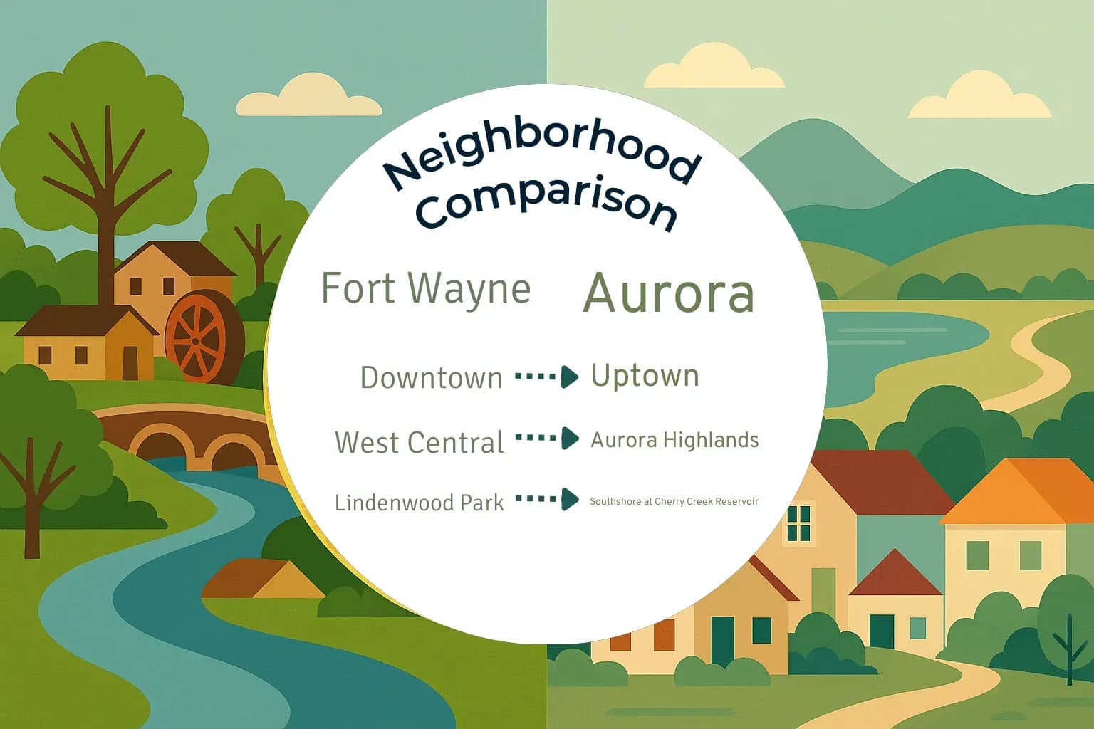 Fort Wayne vs Aurora Neighborhood Comparison
