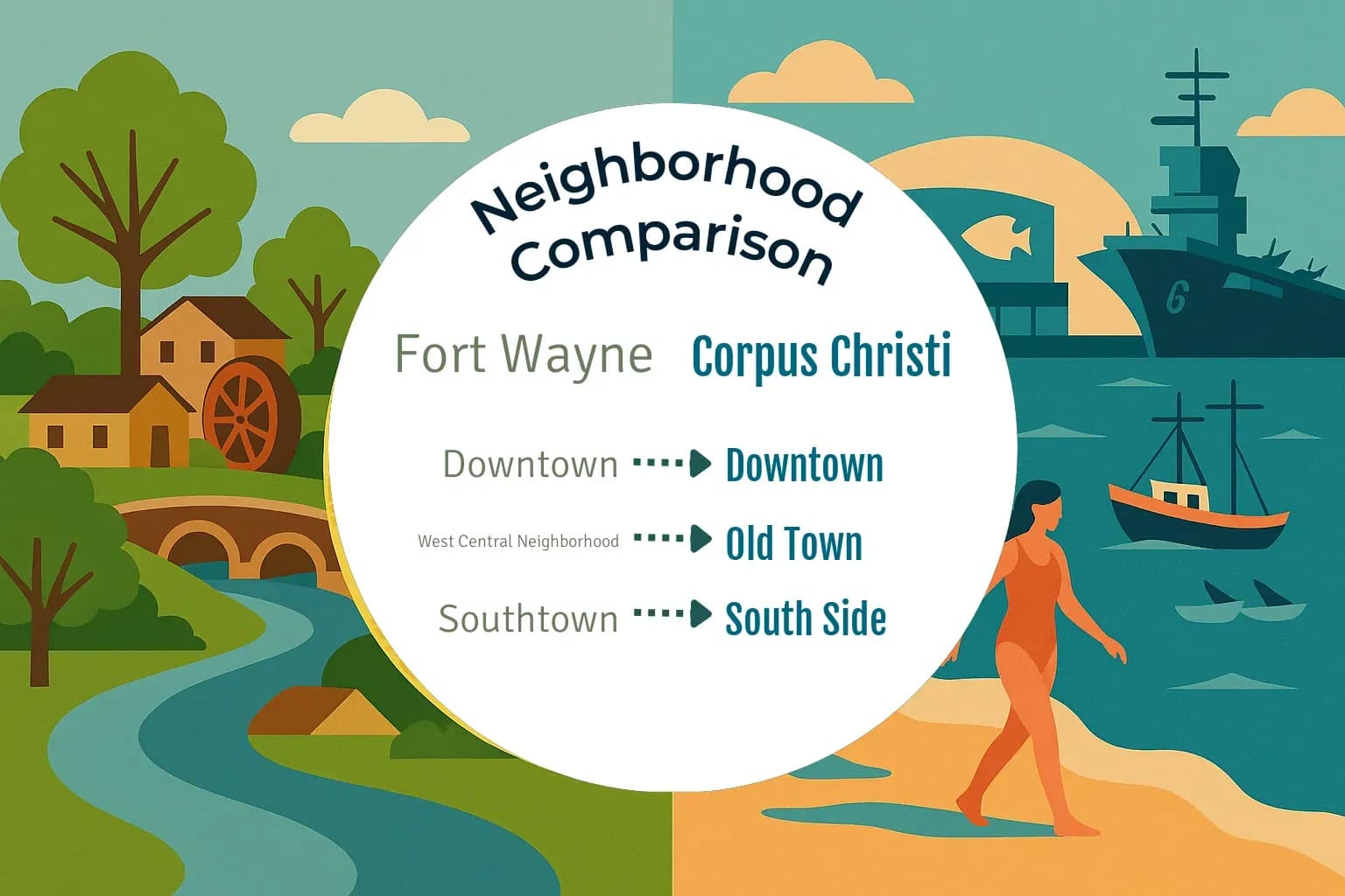 Fort Wayne vs Corpus Christi Neighborhood Comparison