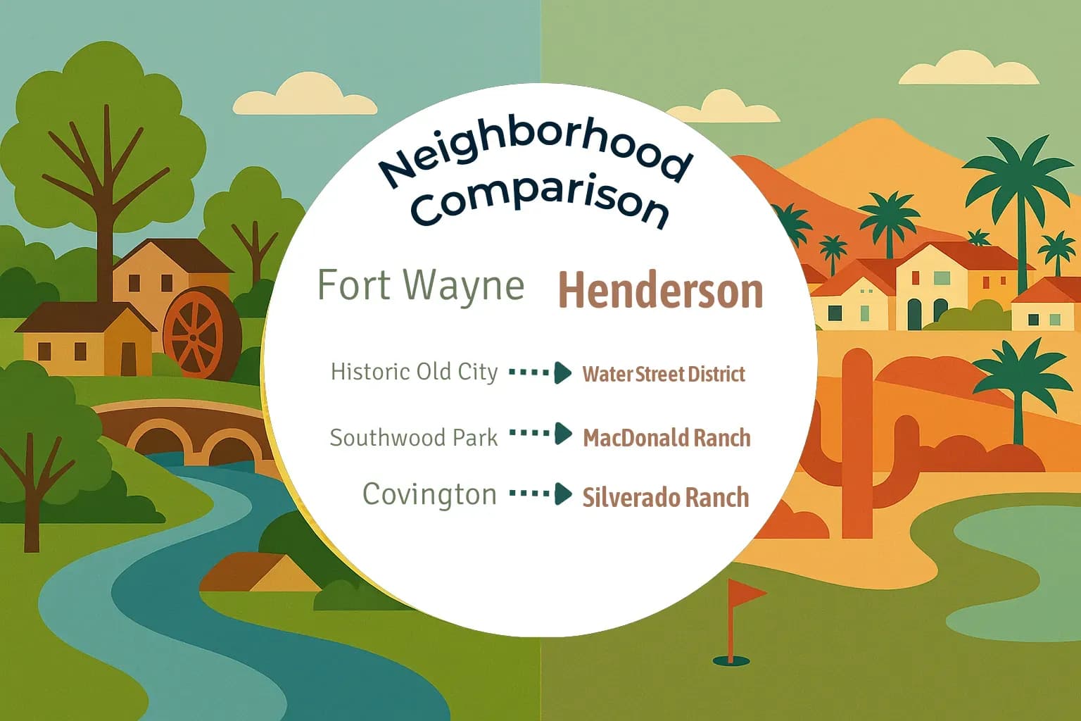 Fort Wayne vs Henderson Neighborhood Comparison