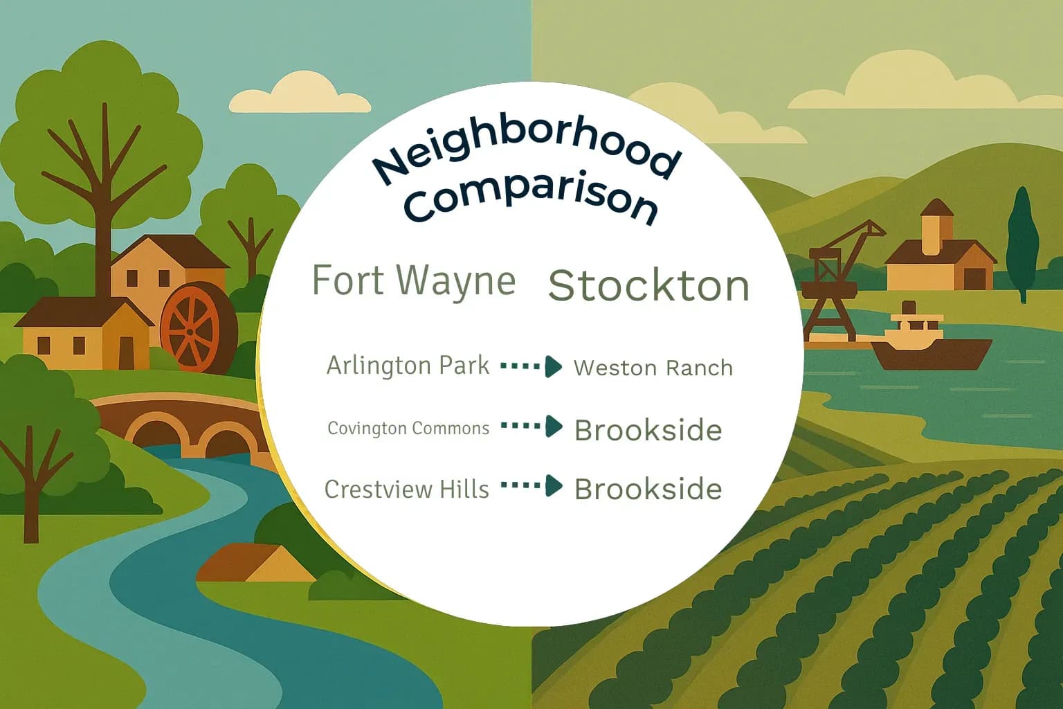 Fort Wayne vs Stockton Neighborhood Comparison