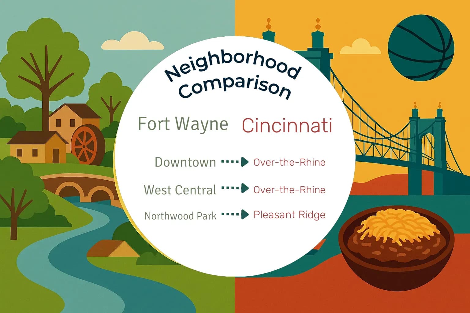 Fort Wayne vs Cincinnati Neighborhood Comparison