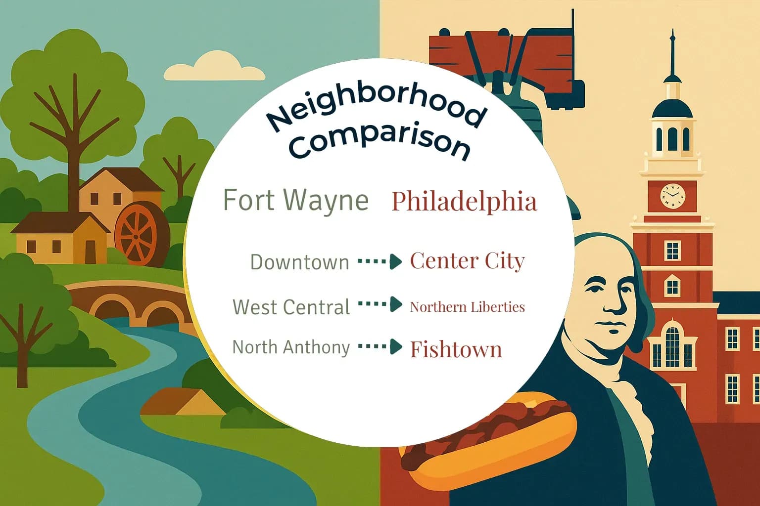 Fort Wayne vs Philadelphia Neighborhood Comparison