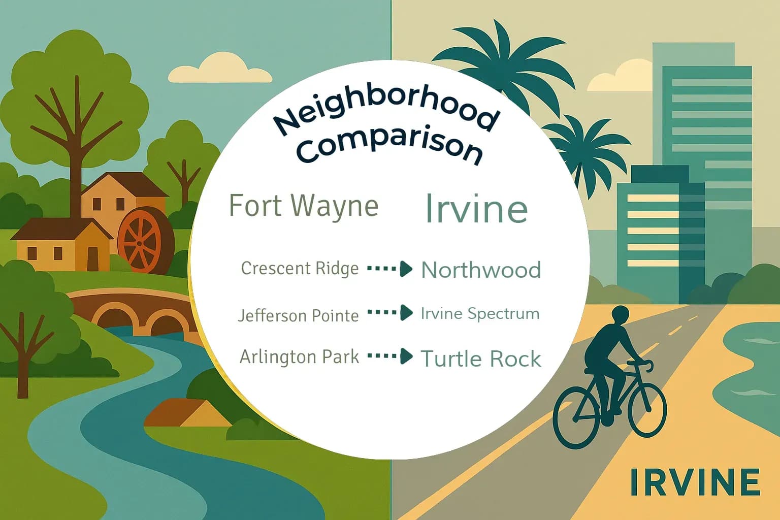 Fort Wayne vs Irvine Neighborhood Comparison