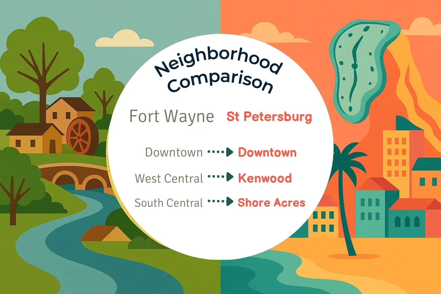 Fort Wayne vs St. Petersburg Neighborhood Comparison