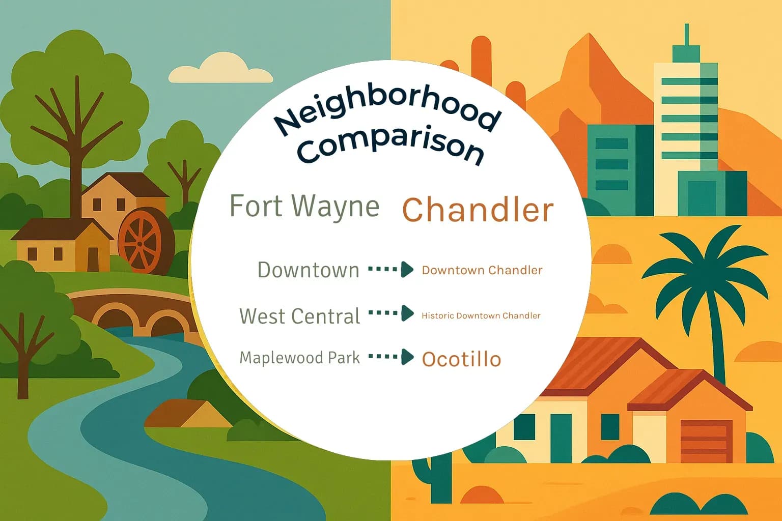 Fort Wayne vs Chandler Neighborhood Comparison