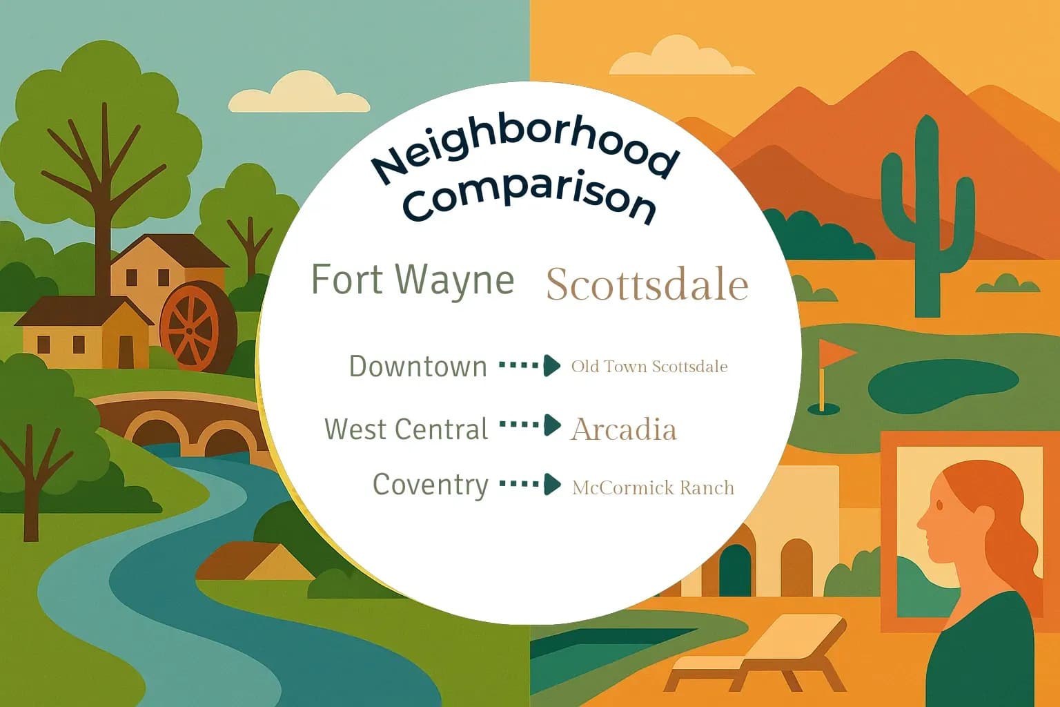 Fort Wayne vs Scottsdale Neighborhood Comparison