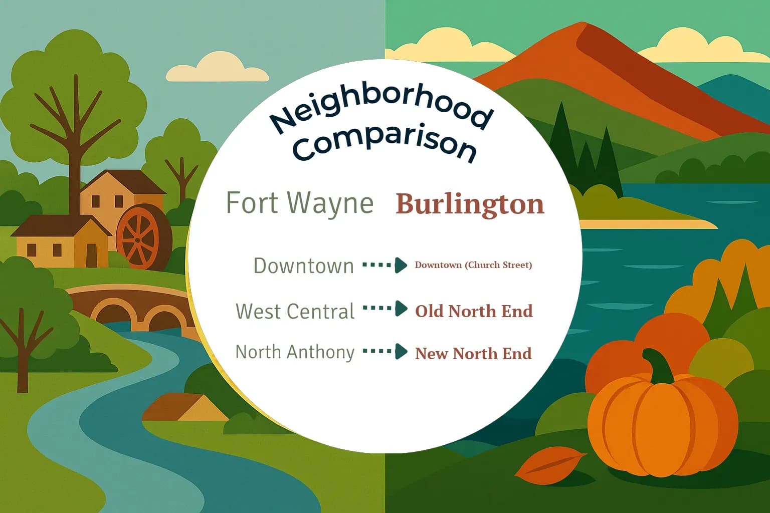 Fort Wayne vs Burlington Neighborhood Comparison
