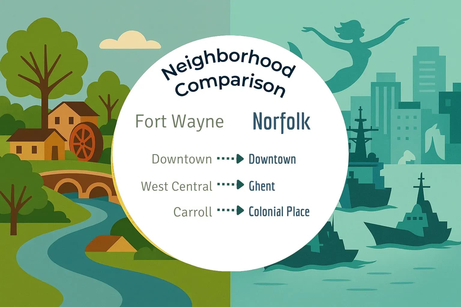 Fort Wayne vs Norfolk Neighborhood Comparison