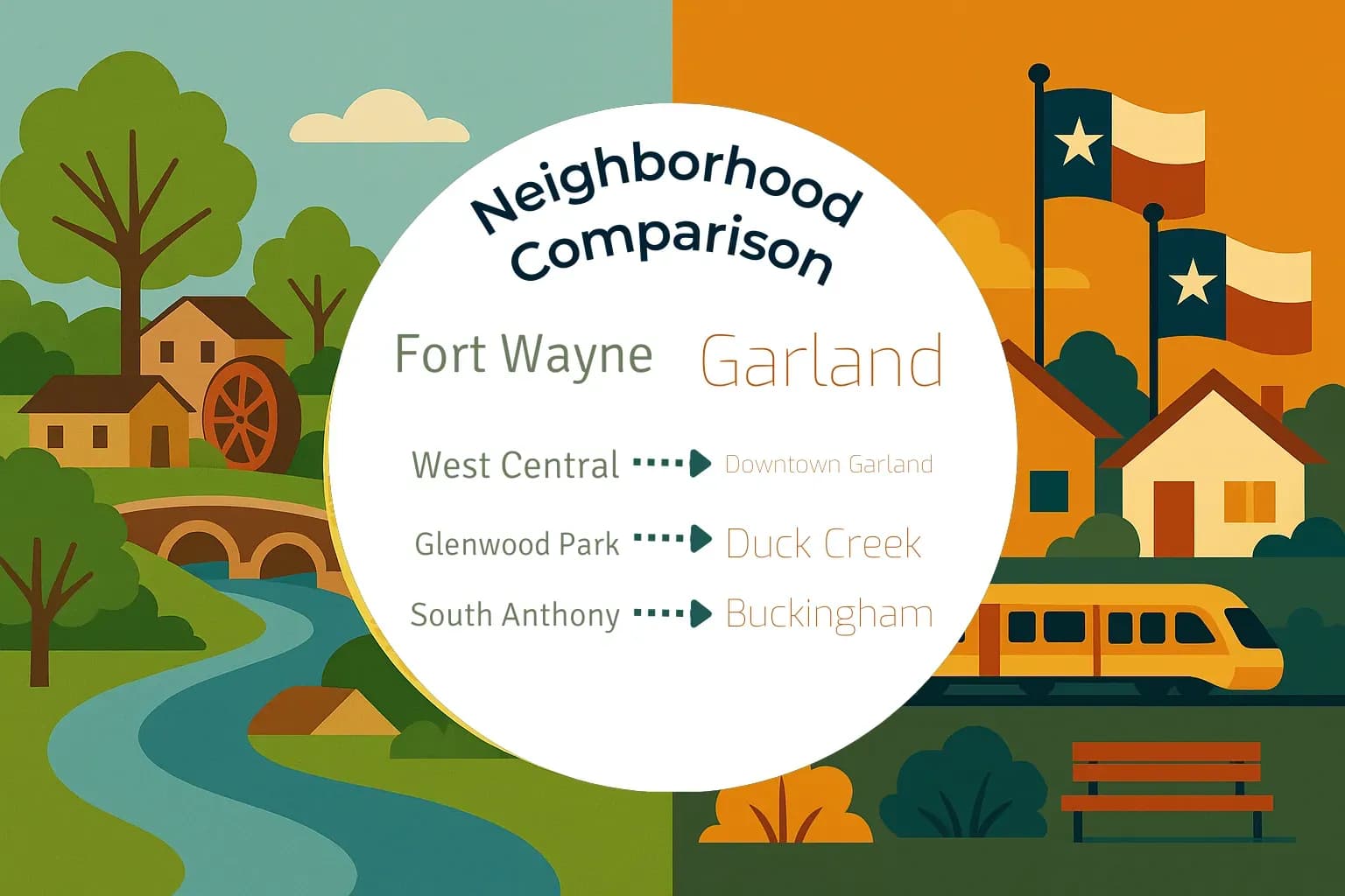 Fort Wayne vs Garland Neighborhood Comparison