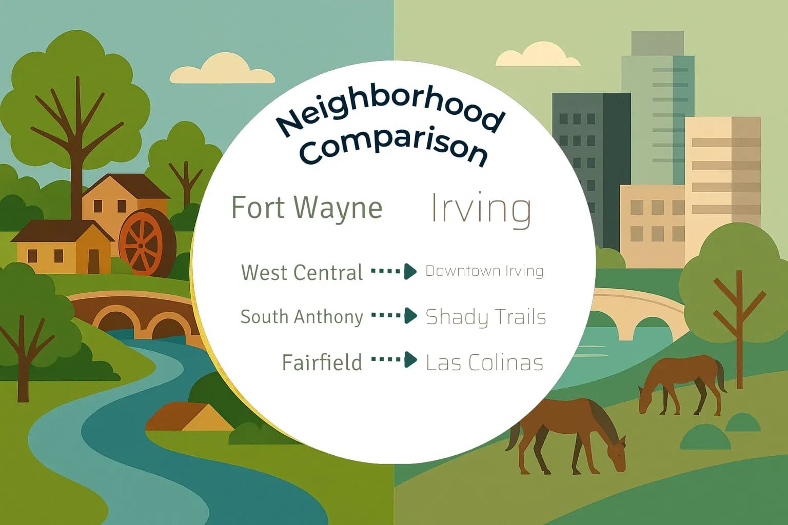 Fort Wayne vs Irving Neighborhood Comparison