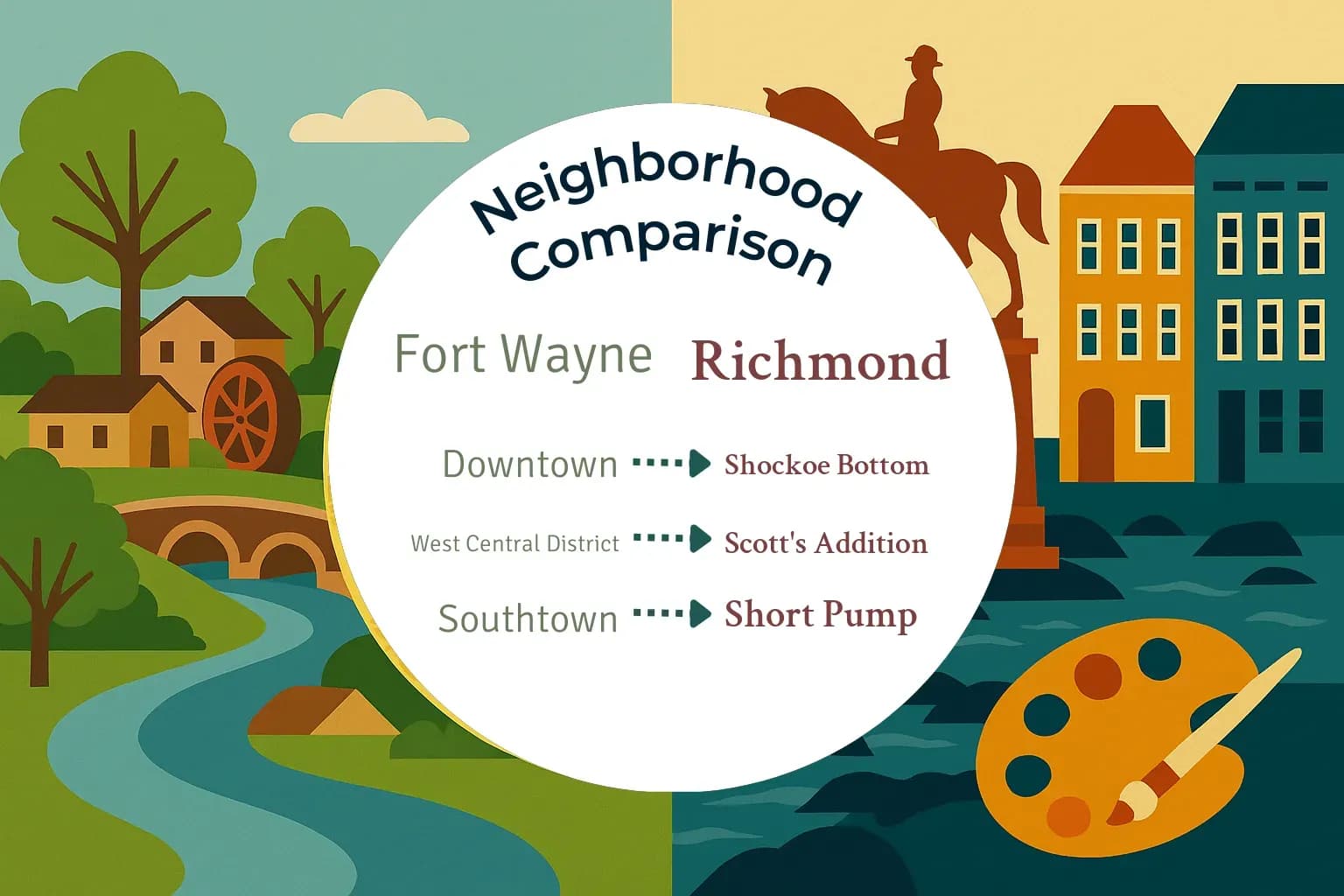Fort Wayne vs Richmond Neighborhood Comparison