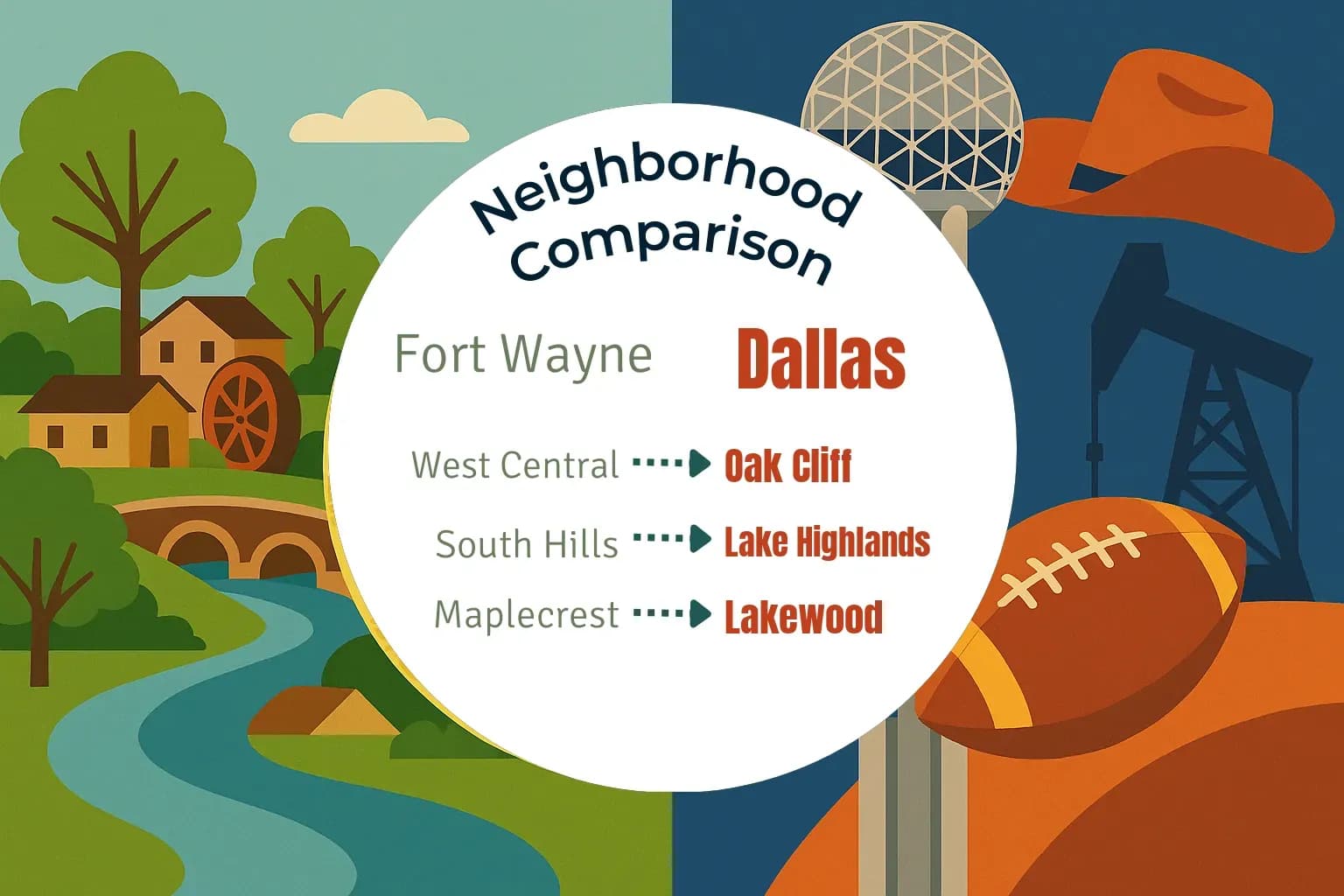 Fort Wayne vs Dallas Neighborhood Comparison