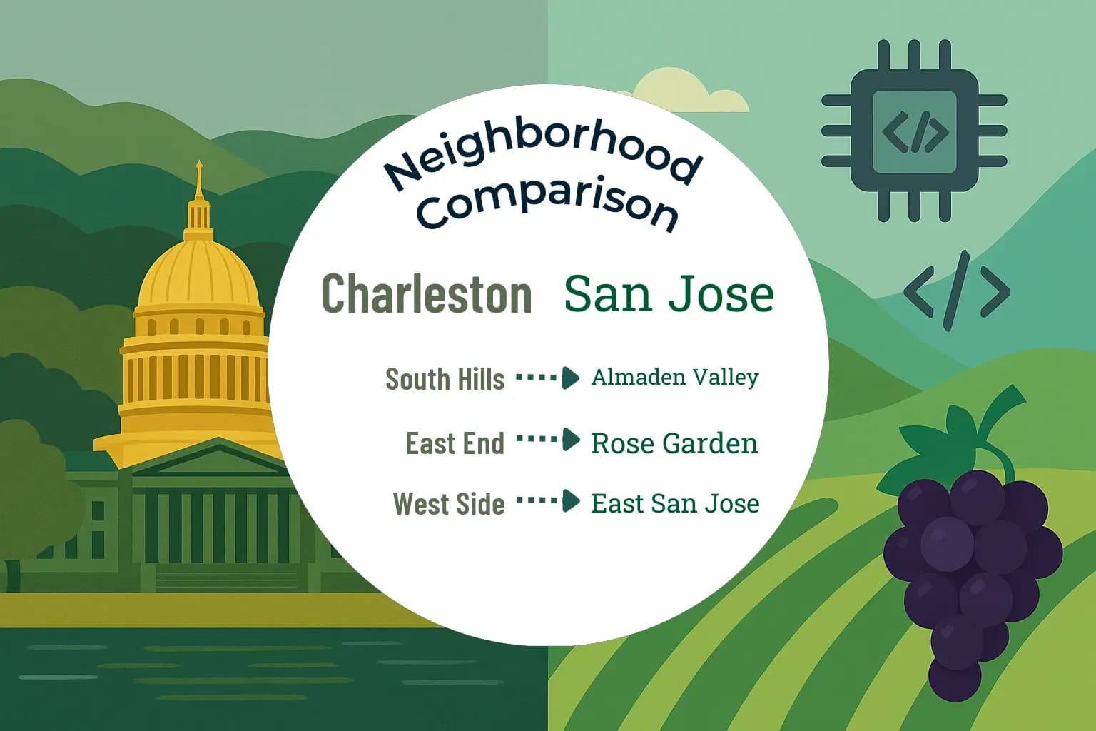 Charleston vs San Jose Neighborhood Comparison