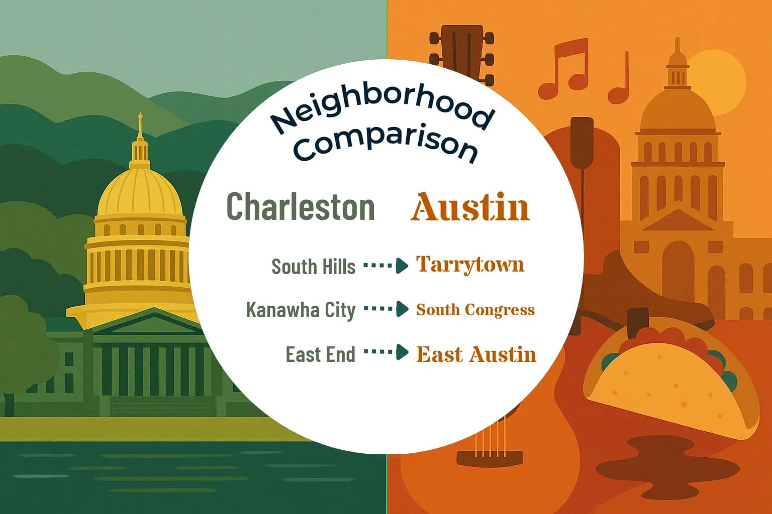 Charleston vs Austin Neighborhood Comparison