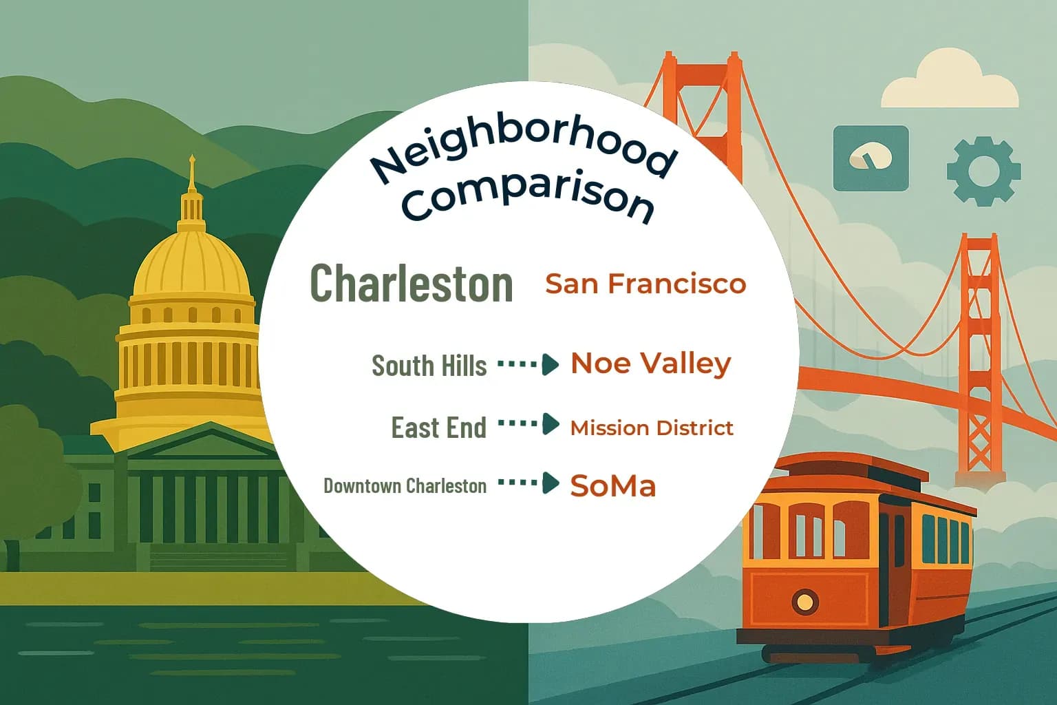 Charleston vs San Francisco Neighborhood Comparison
