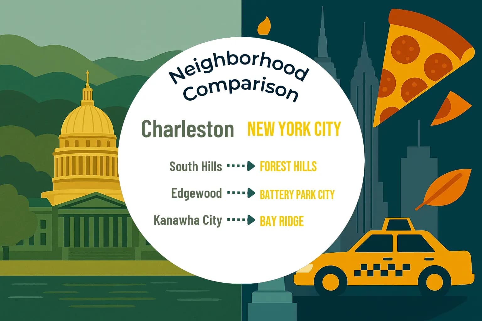 Charleston vs New York City Neighborhood Comparison