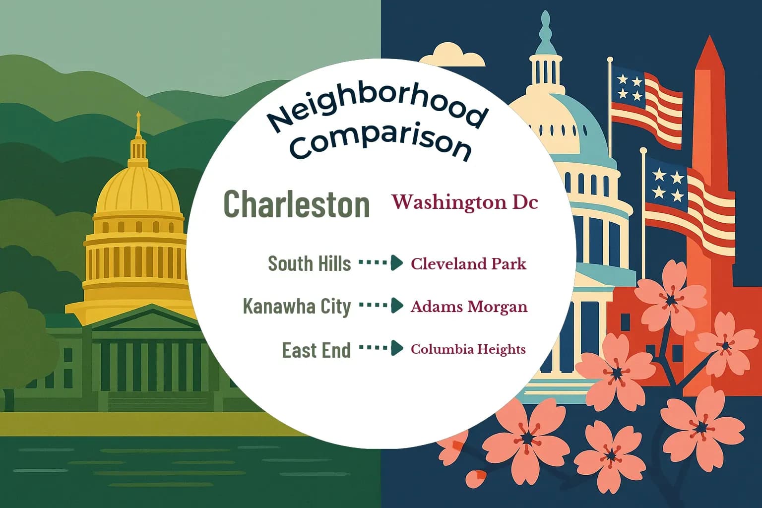 Charleston vs Washington DC Neighborhood Comparison