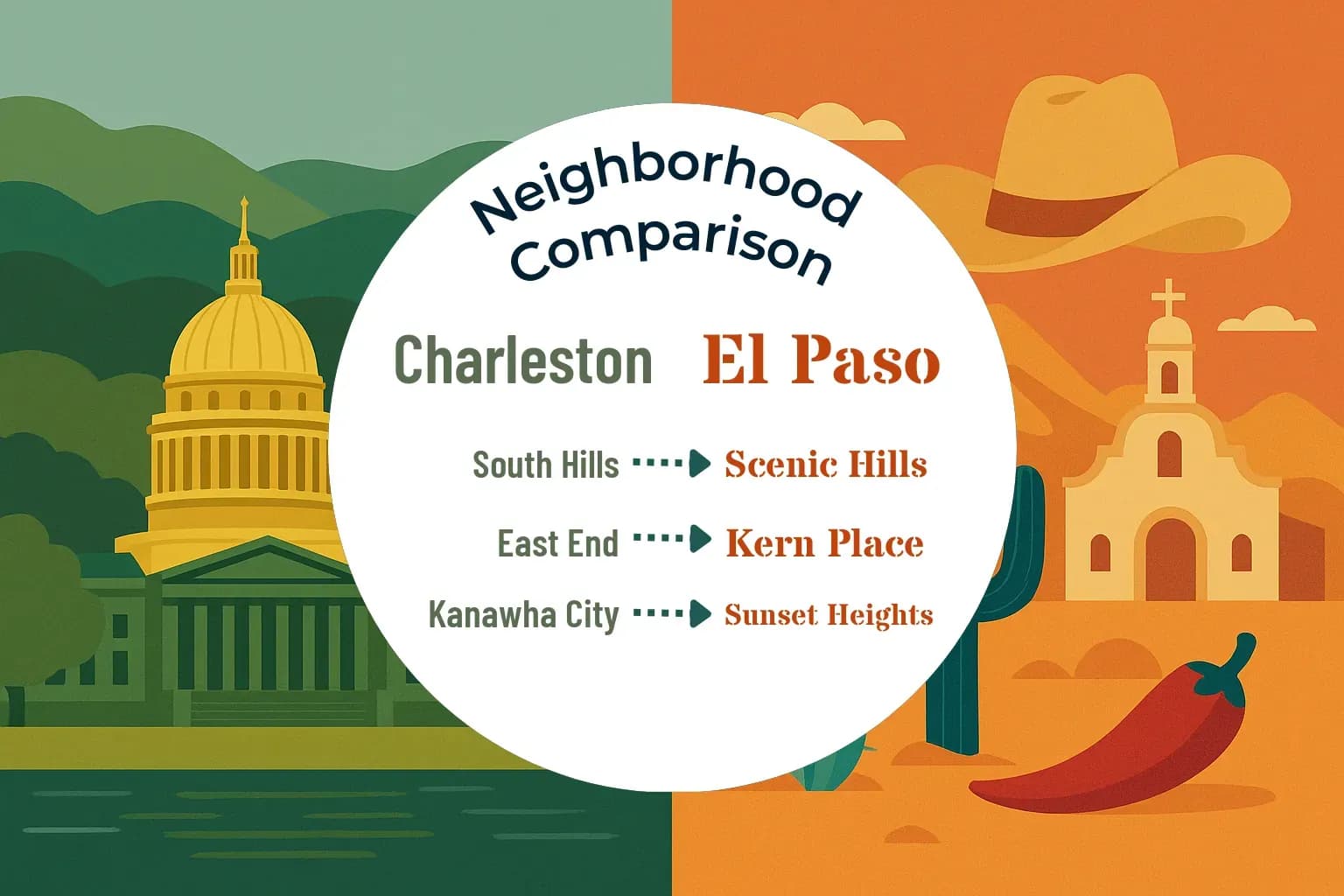 Charleston vs El Paso Neighborhood Comparison