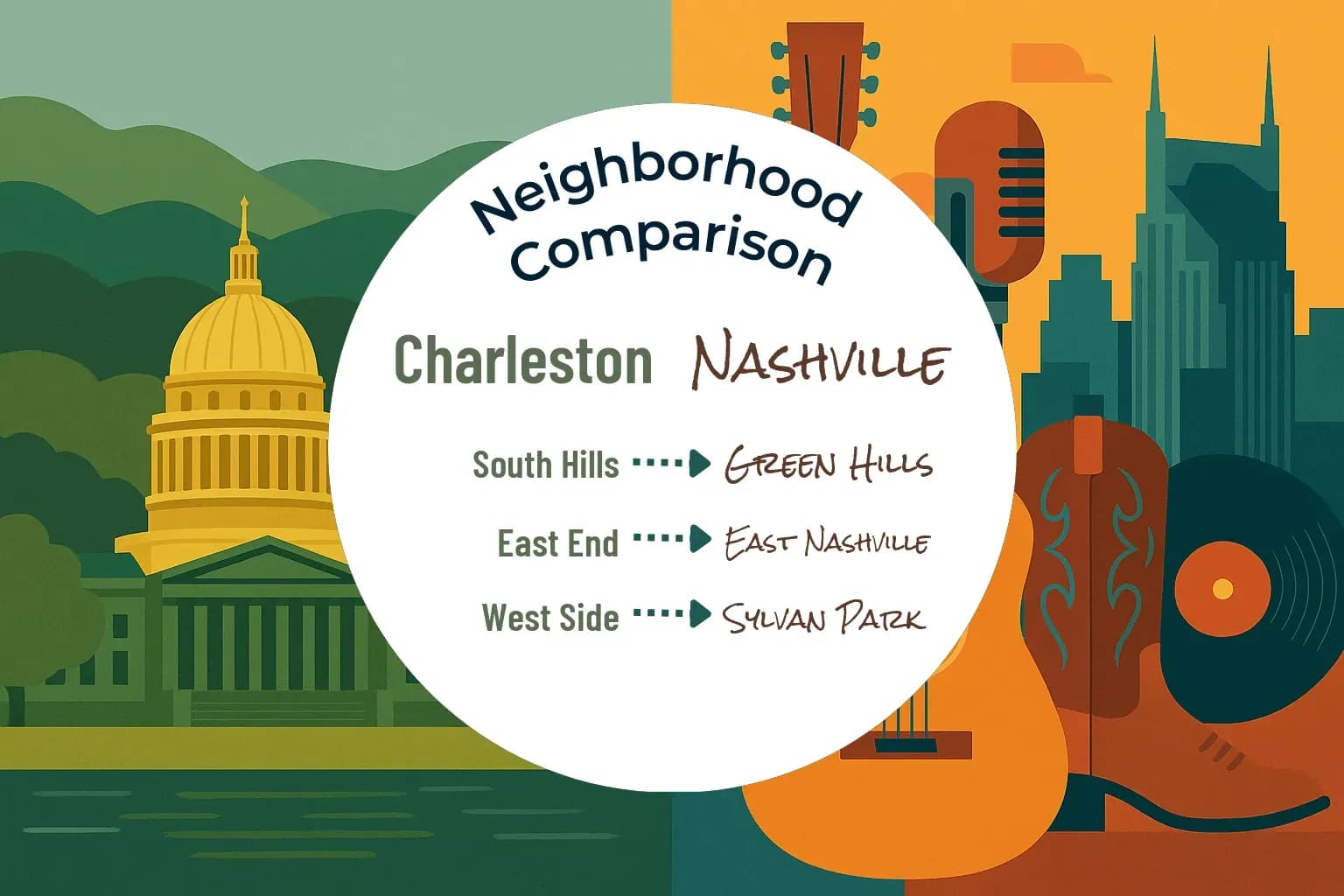 Charleston vs Nashville Neighborhood Comparison