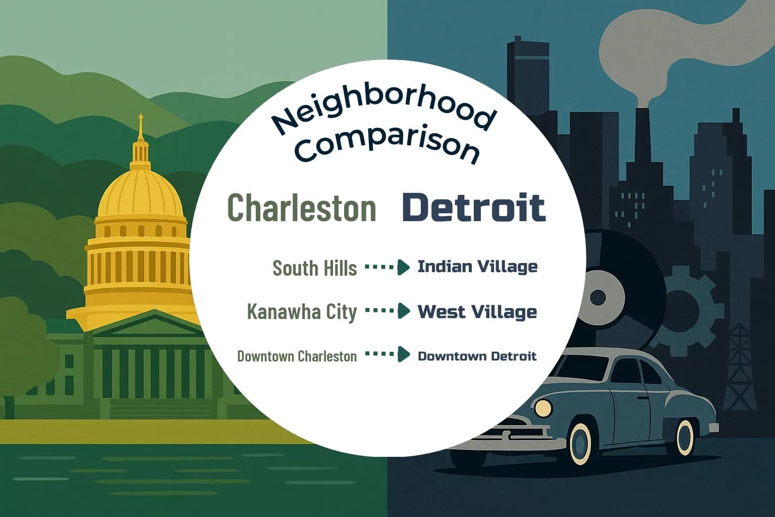 Charleston vs Detroit Neighborhood Comparison