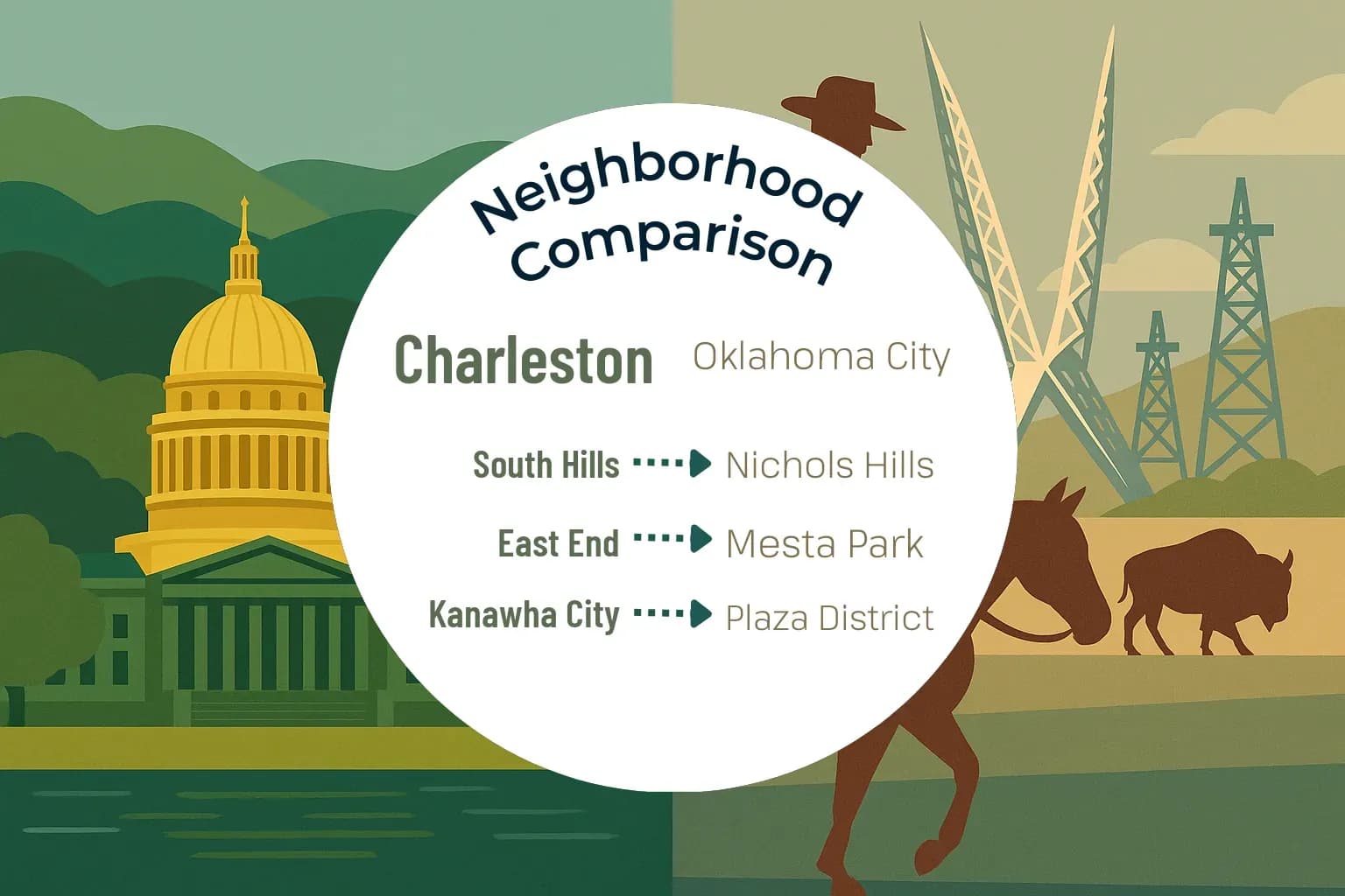 Charleston vs Oklahoma City Neighborhood Comparison
