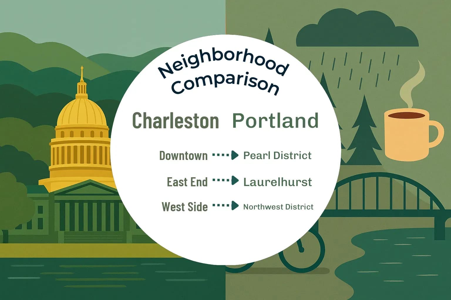 Charleston vs Portland Neighborhood Comparison
