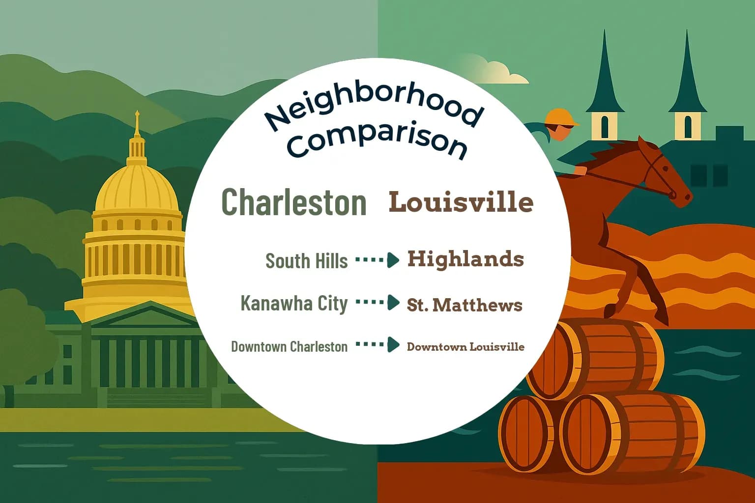 Charleston vs Louisville Neighborhood Comparison