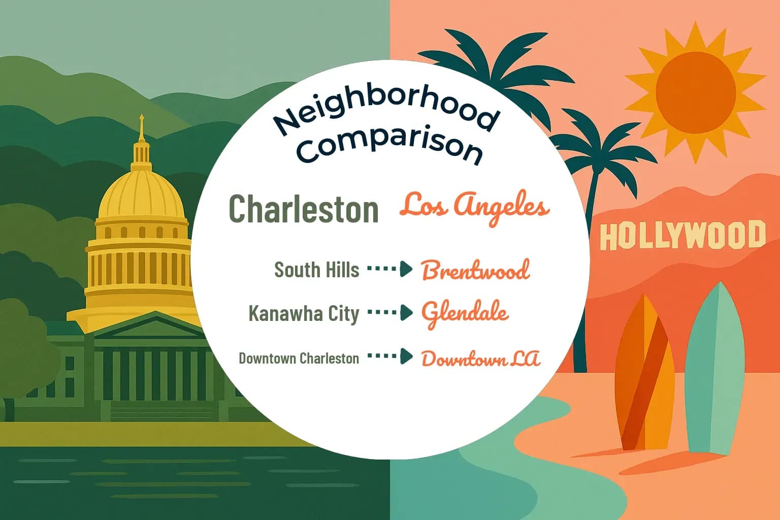 Charleston vs Los Angeles Neighborhood Comparison
