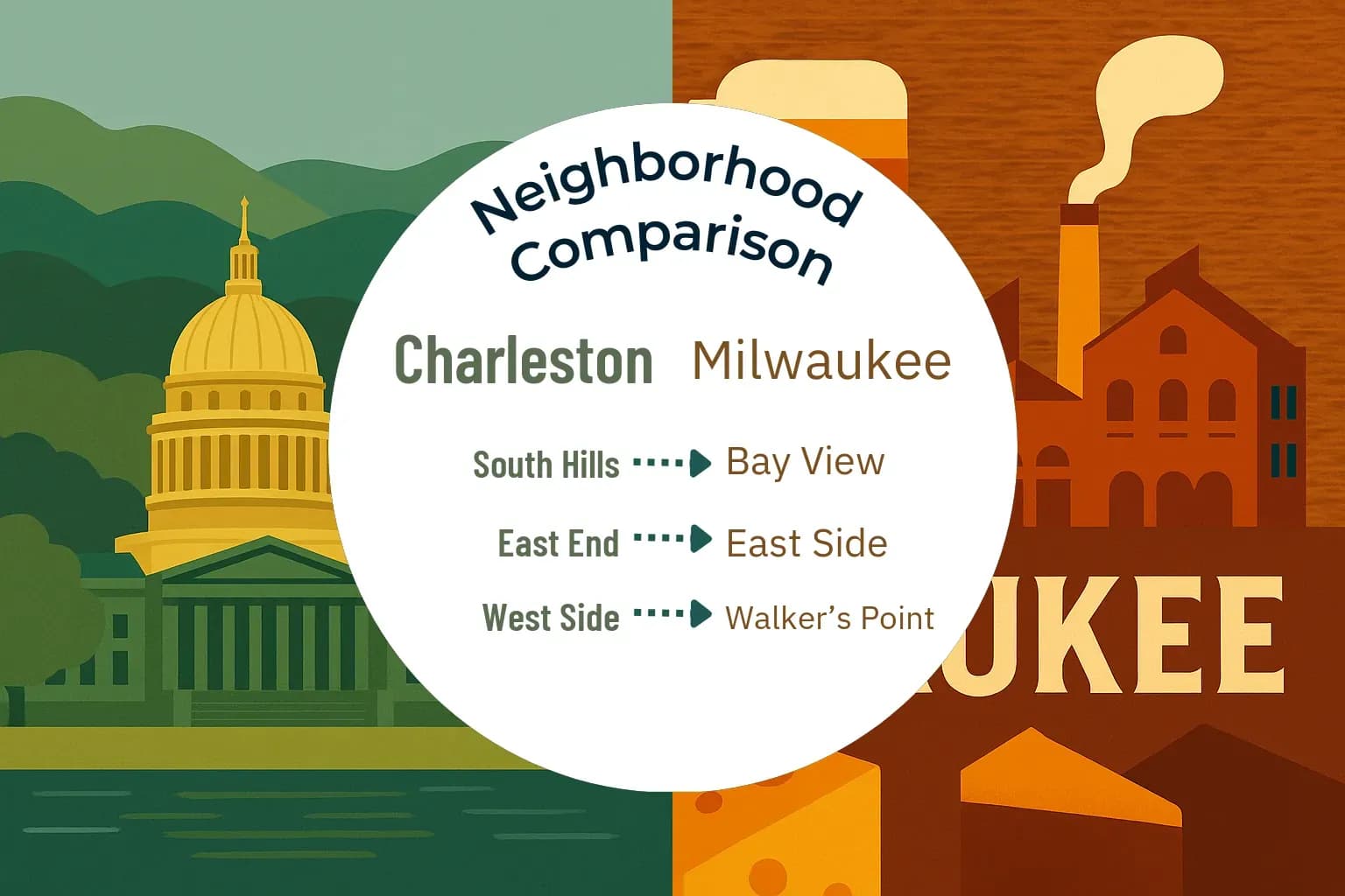 Charleston vs Milwaukee Neighborhood Comparison