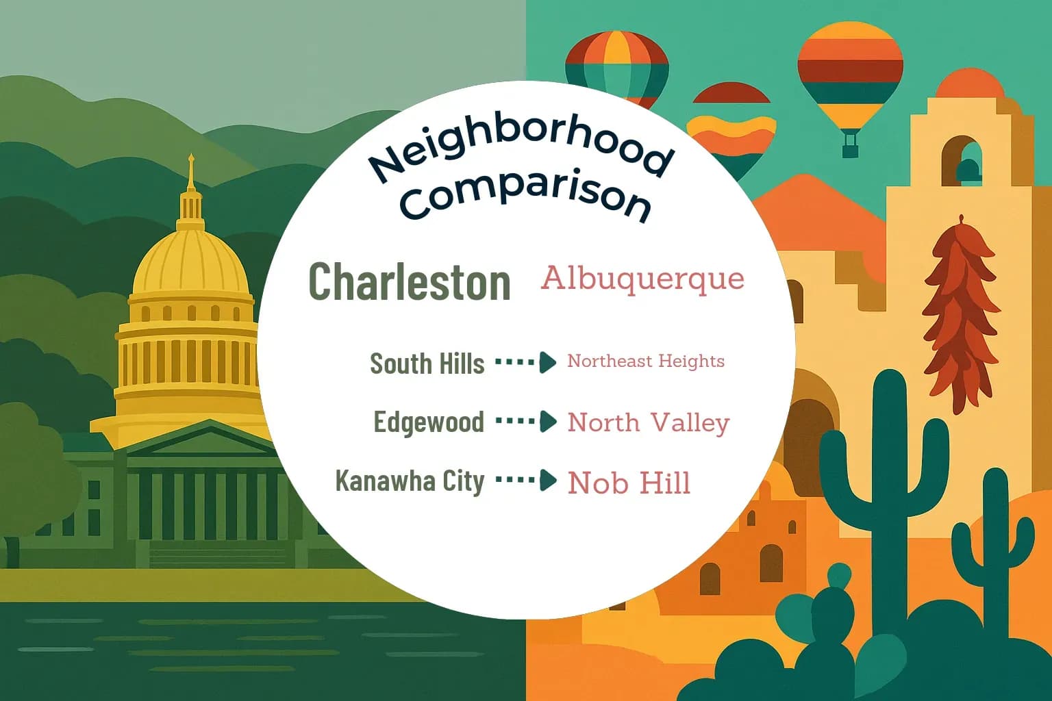Charleston vs Albuquerque Neighborhood Comparison