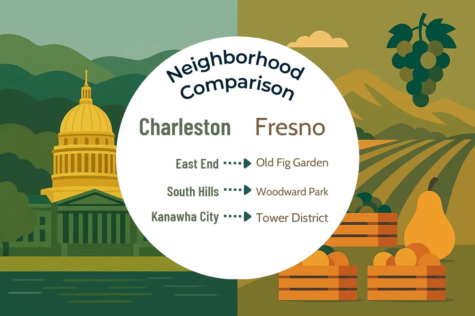 Charleston vs Fresno Neighborhood Comparison