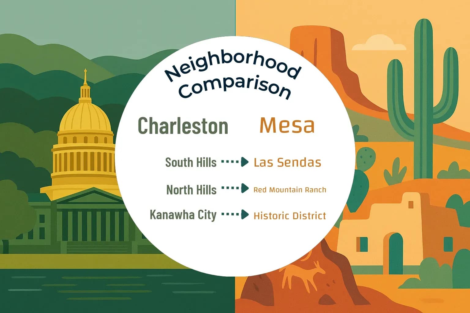 Charleston vs Mesa Neighborhood Comparison