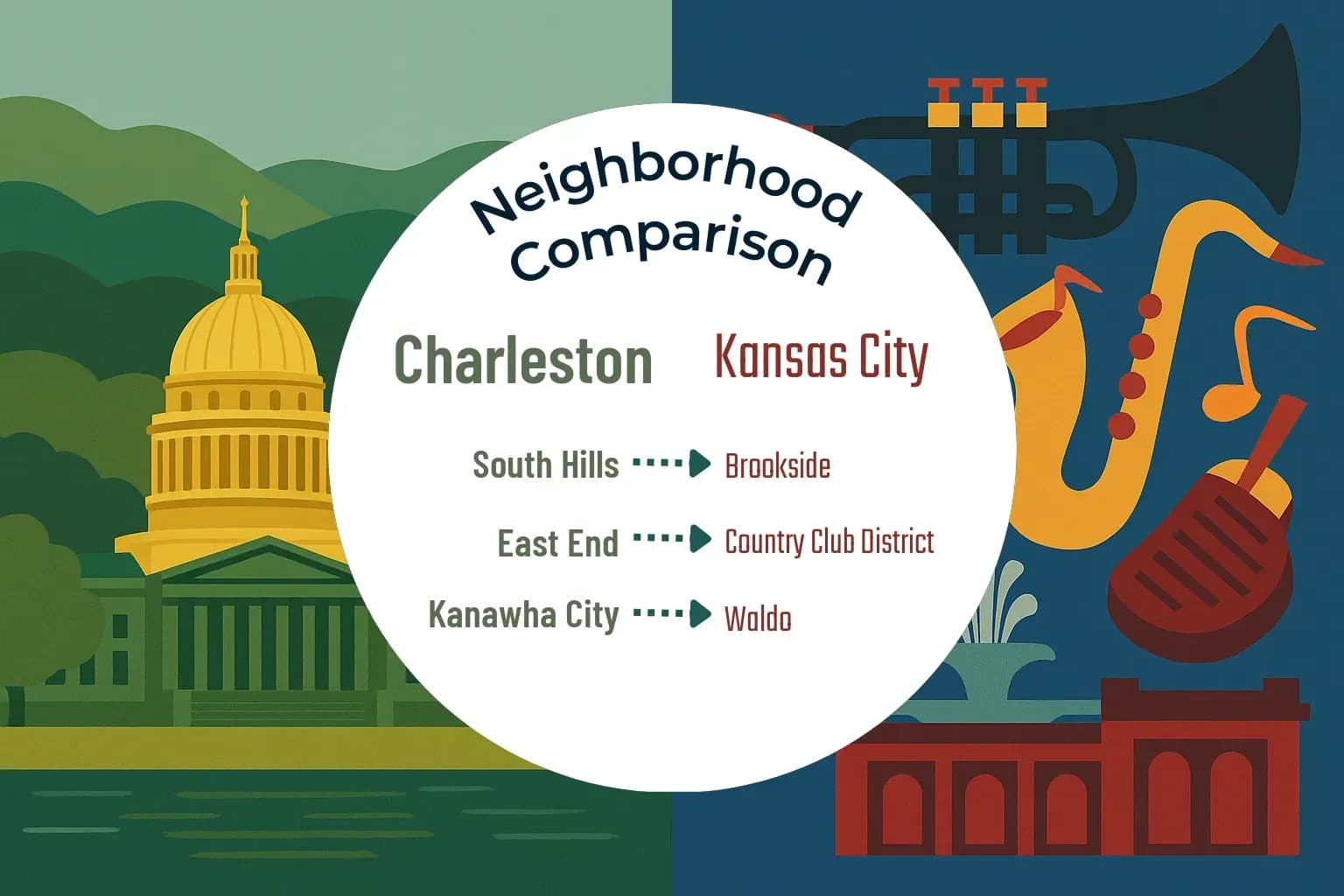 Charleston vs Kansas City Neighborhood Comparison