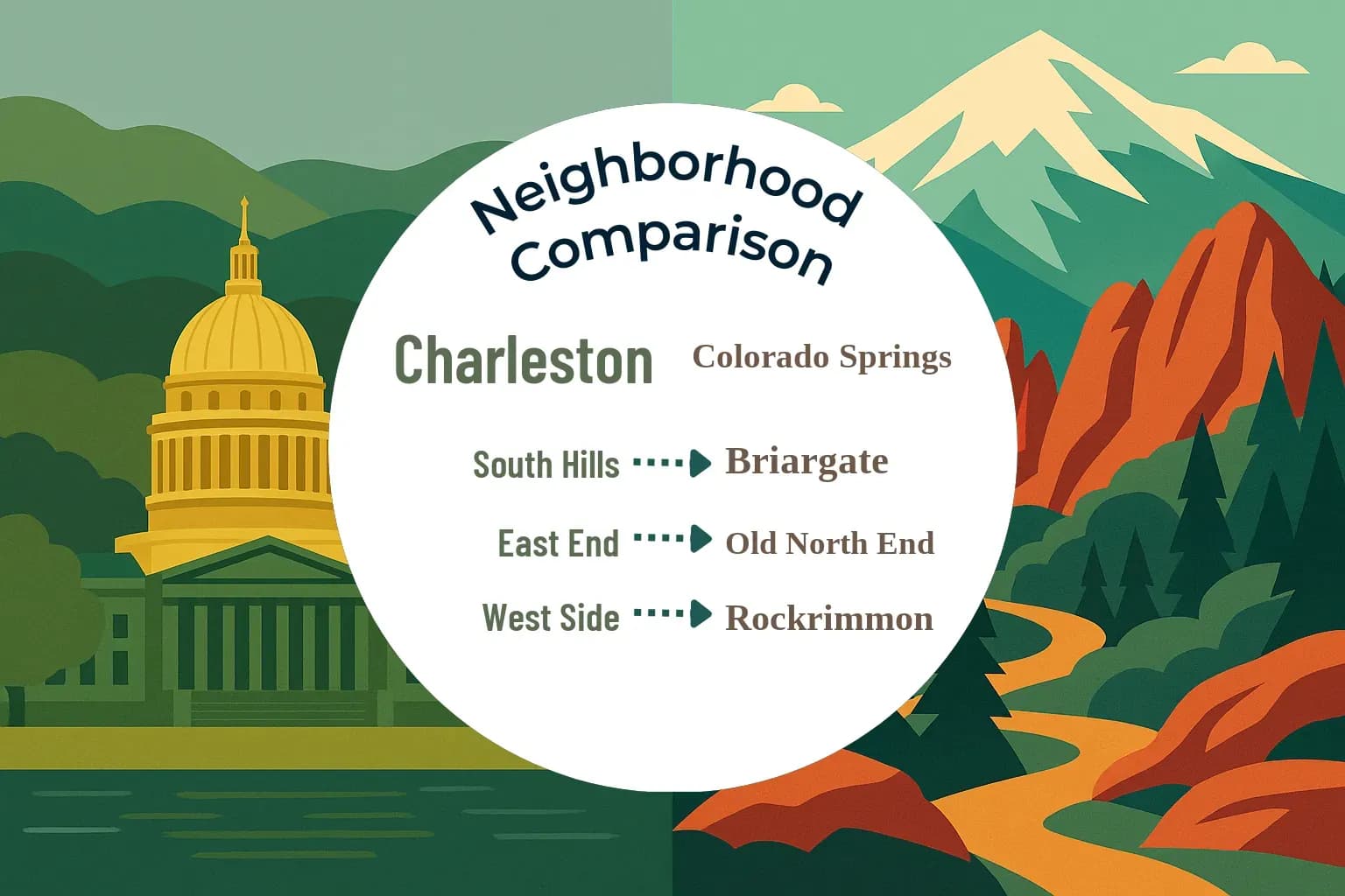 Charleston vs Colorado Springs Neighborhood Comparison