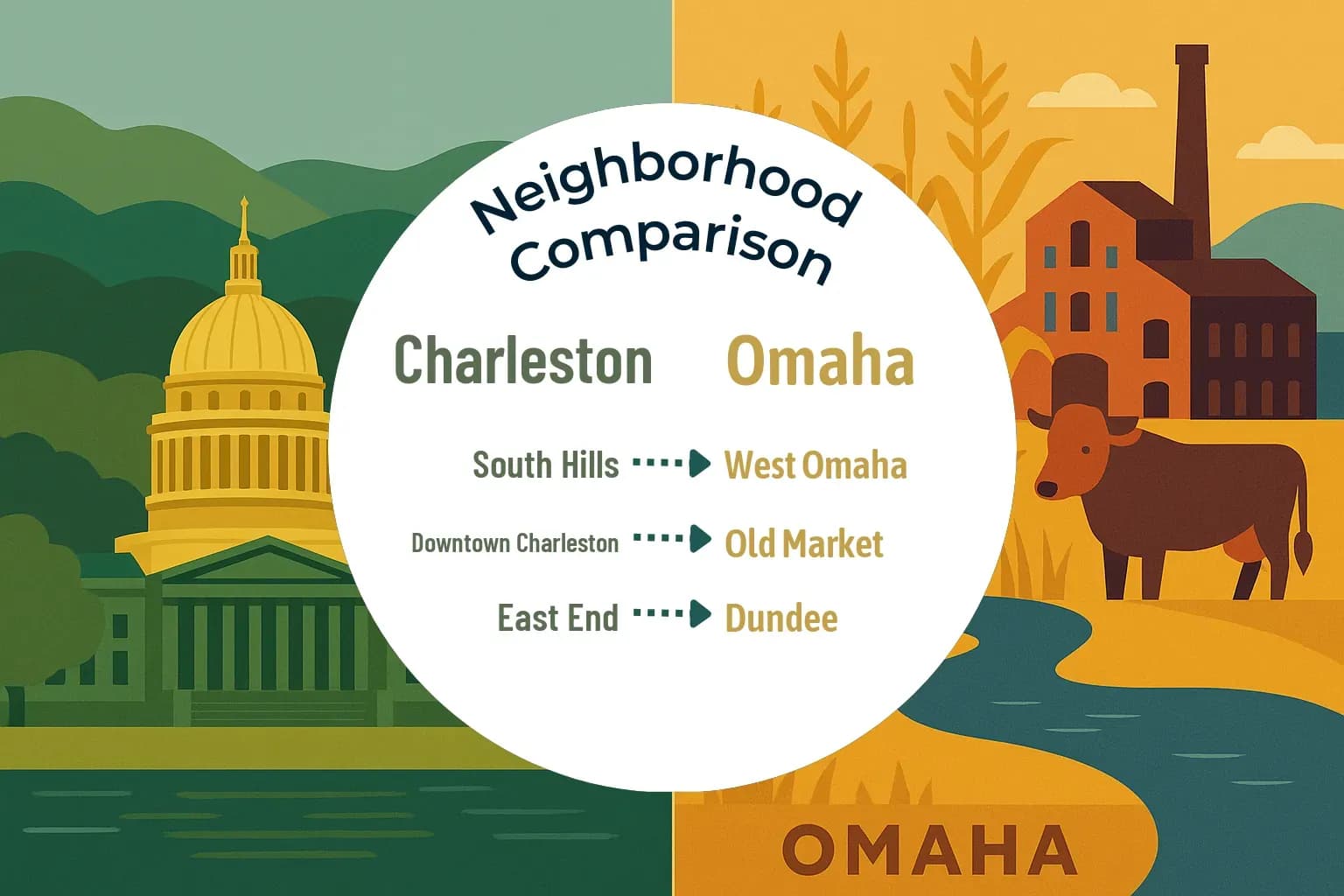 Charleston vs Omaha Neighborhood Comparison
