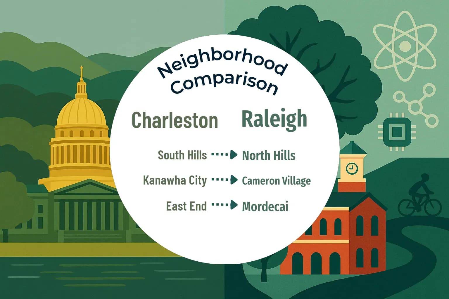 Charleston vs Raleigh Neighborhood Comparison