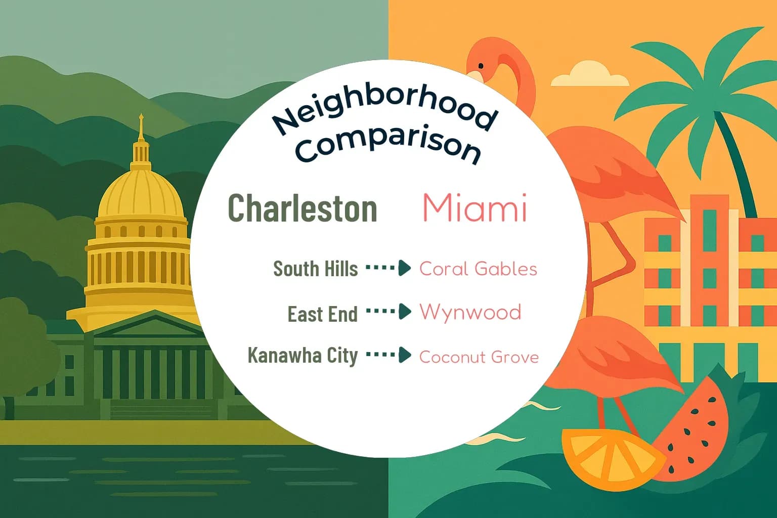 Charleston vs Miami Neighborhood Comparison