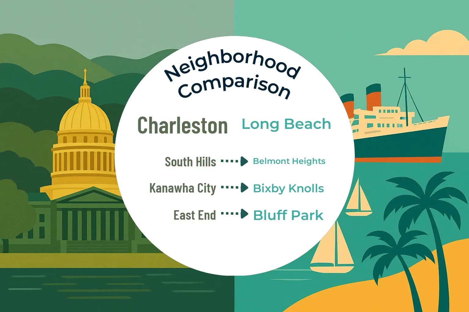 Charleston vs Long Beach Neighborhood Comparison