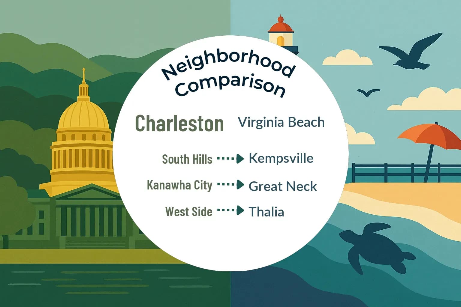 Charleston vs Virginia Beach Neighborhood Comparison