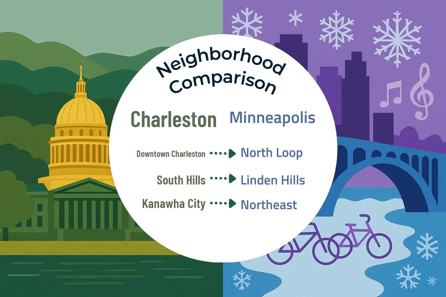 Charleston vs Minneapolis Neighborhood Comparison