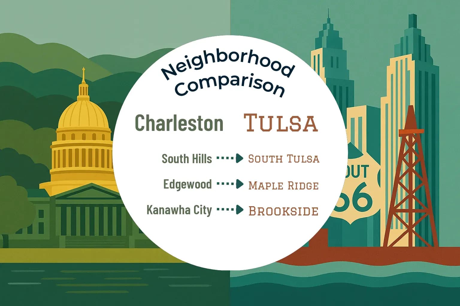 Charleston vs Tulsa Neighborhood Comparison