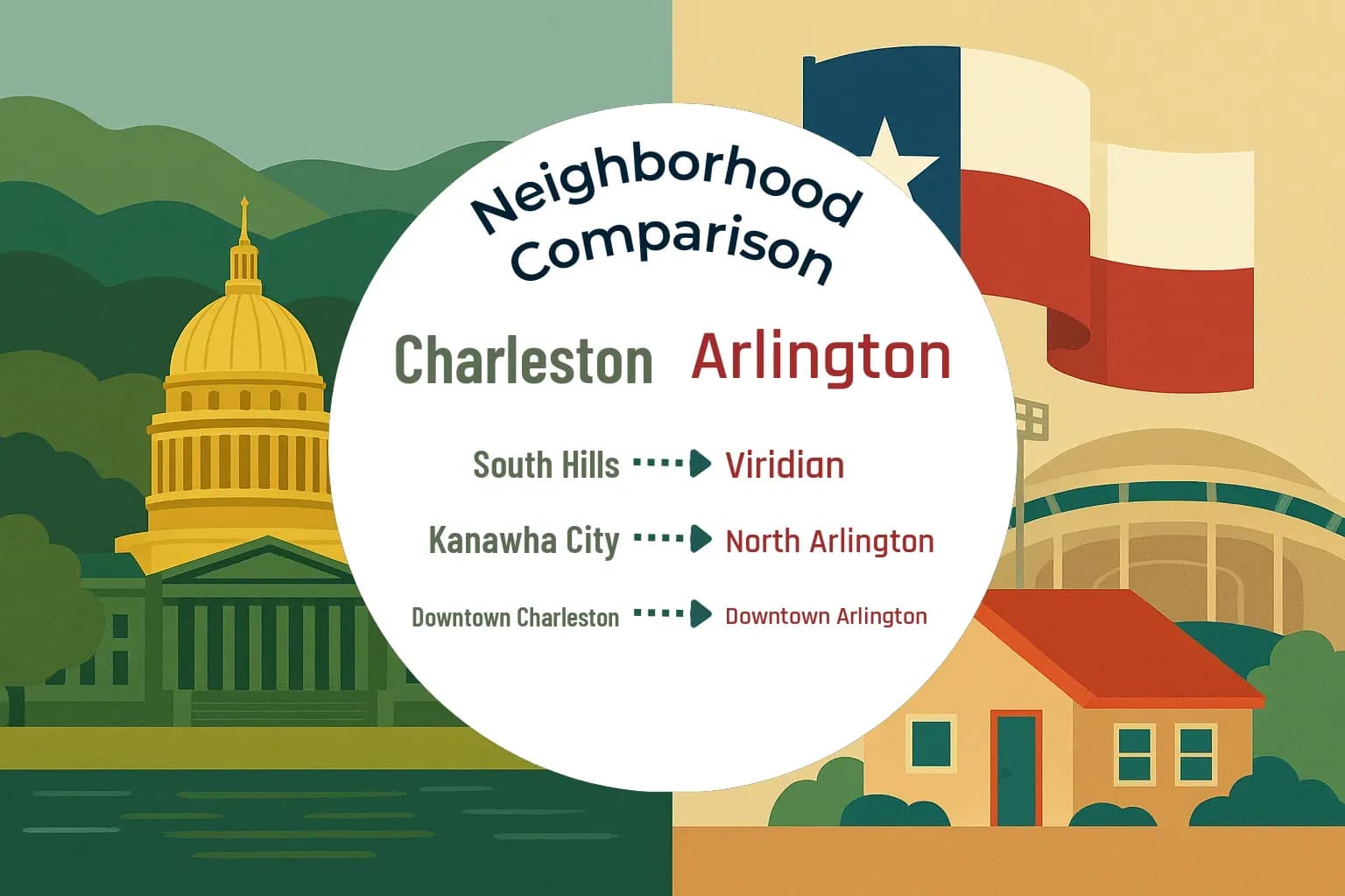Charleston vs Arlington Neighborhood Comparison