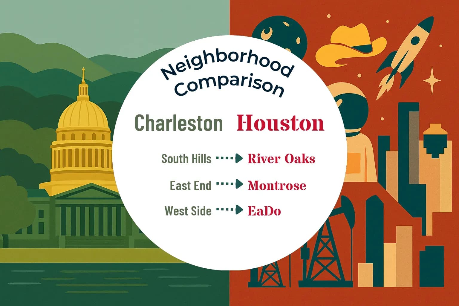 Charleston vs Houston Neighborhood Comparison