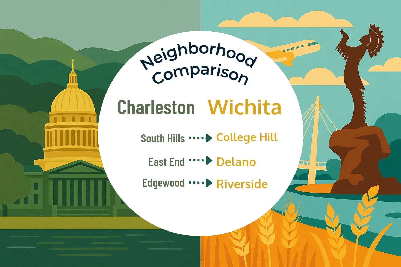 Charleston vs Wichita Neighborhood Comparison