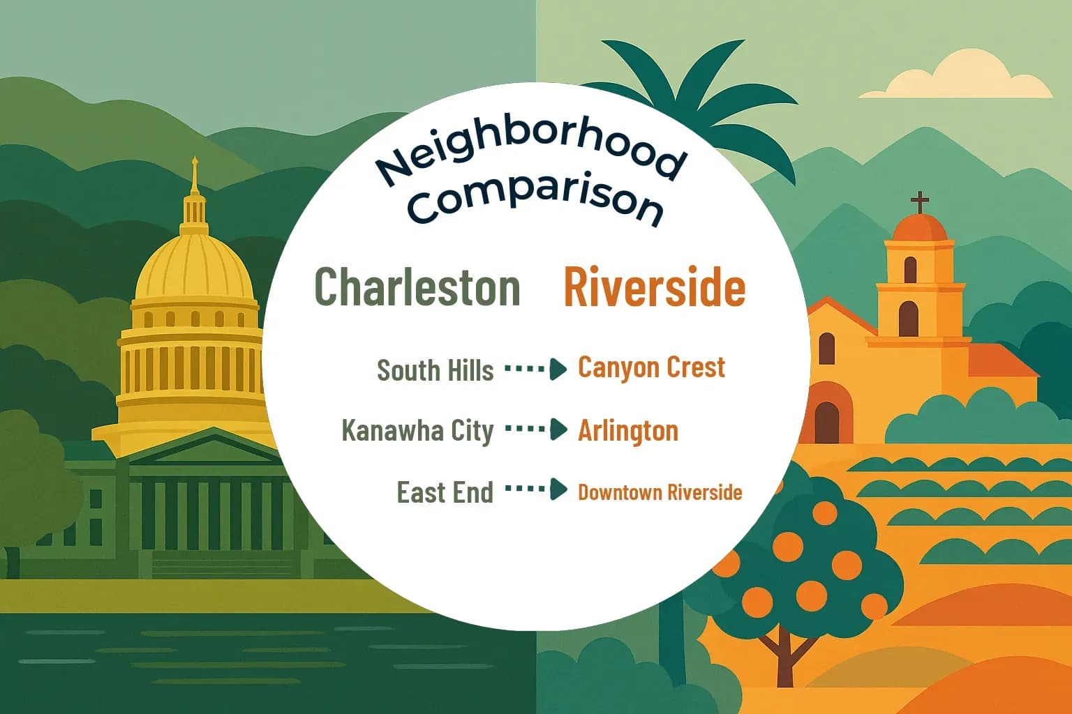 Charleston vs Riverside Neighborhood Comparison