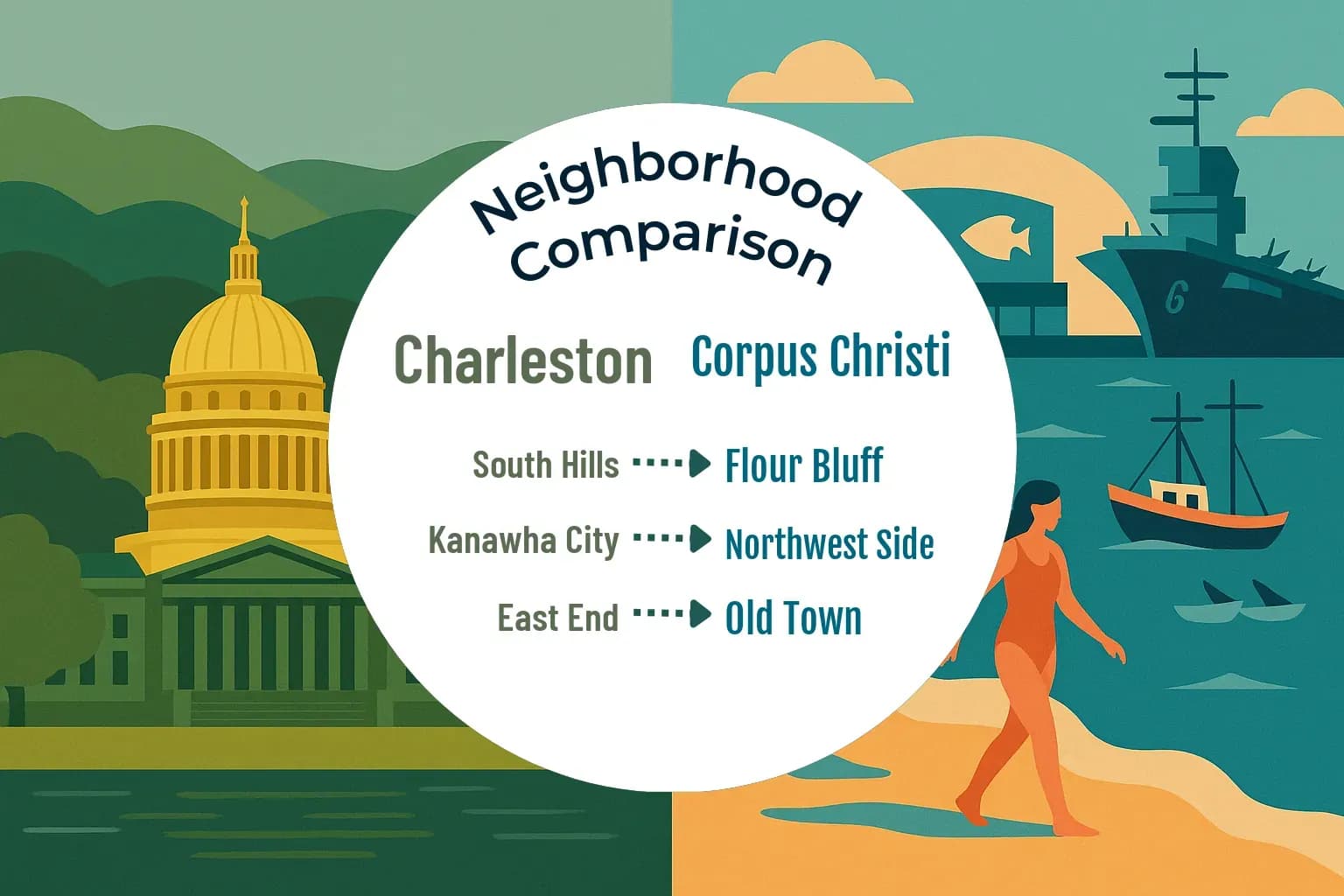 Charleston vs Corpus Christi Neighborhood Comparison
